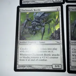 (4) Clockwork Beetle Mirrodin Mtg Magic The Gathering - Image 2