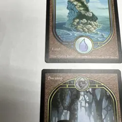 MTG - Unglued Set - Land, Lot Of 4 Island, plains, Swamp, And Mountain - Image 5