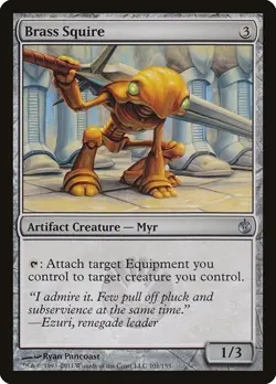 Brass Squire x1 Mirrodin Besieged MTG Magic the Gathering Artifact Creature Card - Image 1