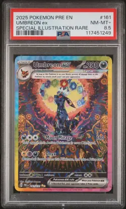 2025 POKEMON PRE EN-PRISMATIC EVOLUTIONS #161 UMBREON EX PSA 8.5 - Image 1