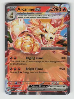 Pokemon - Arcanine ex - 032/198 Scarlet & Violet Base Set - Double Rare - NM - Image 1