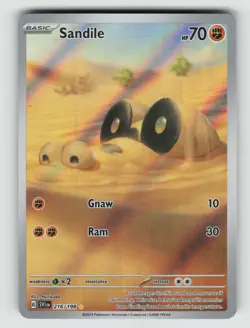 Pokemon - Sandile - 216/198 Scarlet & Violet Base Set - Illustration Rare - NM - Image 1