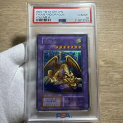 YuGiOh Thousand Dragon Secret Rare 1999 Vol6 Early PSA10 World 53 Copies - Image 1