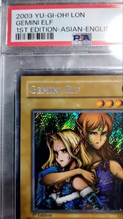 YuGiOh Gemini Elf LON Asian 1st Edition PSA10 Rare Secret Rare Collectors - Image 2