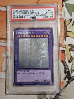 YuGiOh Blue Eyes Ultimate Dragon 15AX JP000 Holographic PSA10 Rare Collectors - Image 1