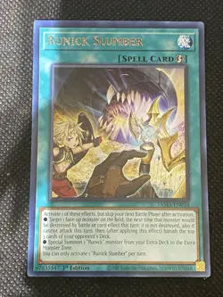 YuGiOh! - Runick Slumber TAMA-EN034 Rare 1st Edition Near Mint Tactical Masters - Image 1