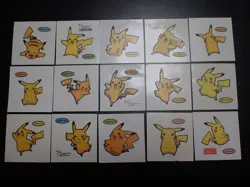 Pokemon Card Daiichi Bread Promo Sticker Pikachu x15 SET #4623 - Image 1