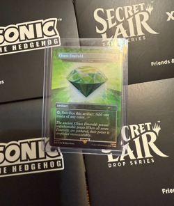 Chaos Emerald (Lotus Petal) Green Foil 7031 Sonic Secret Lair Magic MTG NM - Image 1