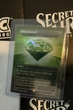 Chaos Emerald (Lotus Petal) Green Foil 7031 Sonic Secret Lair Magic MTG NM - Image 2