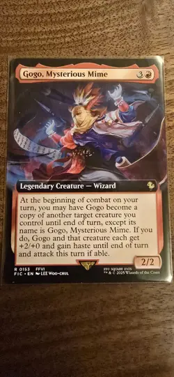 Gogo, Mysterious Mime (Extended Art) 153 NM MTG FINAL FANTASY Commander Magic - Image 1