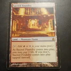Mtg Sacred Foundry LP Ravnica: City Of Guilds Shock Land Magic Card Rare - Image 1