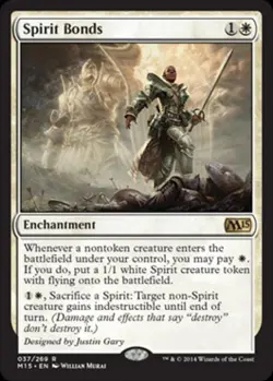 Spirit Bonds -Foil Light Play MTG Magic 2015 Core Set - Image 1