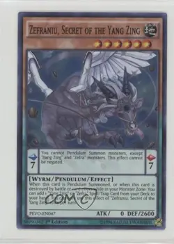Zefraniu Secret of the Yang Zing 1st Ed. YuGiOh Pendulum Evolution #PEVO-EN047 - Image 1
