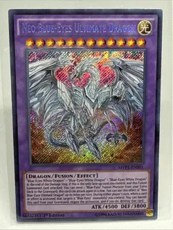 Yugioh - Neo Blue-Eyes Ultimate Dragon MVP1-ENS01 1st edition Secret Rare NM 303 - Image 1