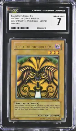 Yugioh CGC MISPRINT Exodia The Forbidden One LOB-124 FADED ERROR NAME SHIFT - Image 1