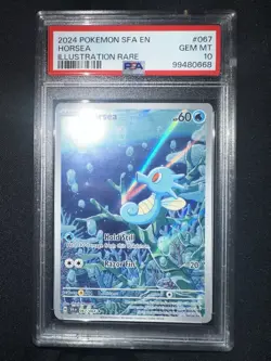 Pokemon TCG Scarlet & Violet Shrouded Fable Horsea Illustration Card Psa 10 - Image 1