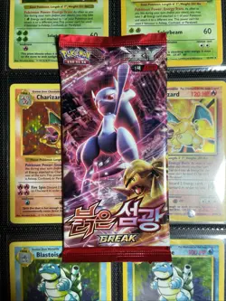 KOREAN Pokemon Card pack of 5 Cards Red FLASH Series XY Break - Image 1