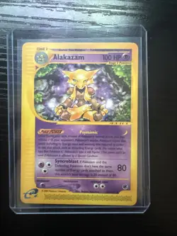Pokemon Alakazam TCG Expedition Base Set 1/165 Reverse Holo Rare Card - Image 1