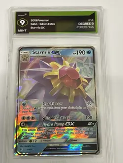 Starmie GX 14/68 S&M Hidden Fates Holo Ultra Rare Pokemon TCG Card Grade 9 MINT - Image 1