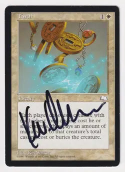 Signed Tariff Proof HP Weatherlight Artist Kev Walker 1997 MTG Magic AP Rare! - Image 1