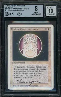 1993 MTG Unlimited Circle of Protection Sandra Everingham Signed BGS 8 AUTO 10 - Image 1