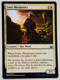 MTG Lone Missionary #014 FOIL Modern Masters 2017 Magic The Gathering - Image 1