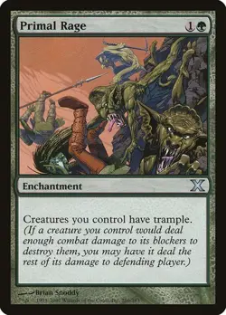 Primal Rage x1 10th Edition Tenth X MTG Magic the Gathering Green Enchantment - Image 1