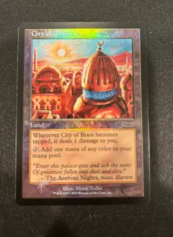 1x WOTC MtG JSS/MSS Promos City of Brass FOIL - Image 1