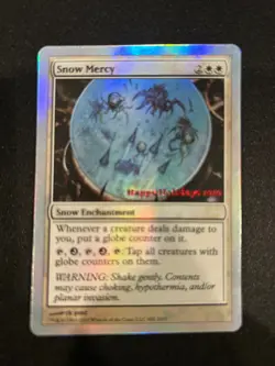1x Snow Mercy - 2010 Holiday Promo Moderate Play MTG Magic The Gathering FOIL - Image 1