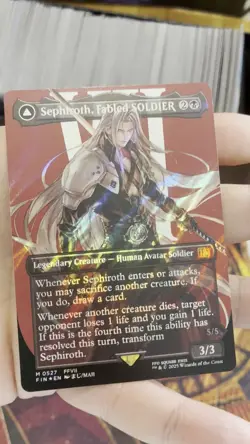 MTG Surge Foil Sephiroth, Fabled SOLDIER Final Fantasy See Video in Images Mint - Image 2