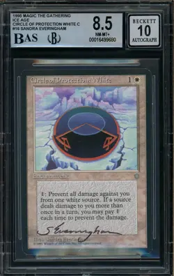1995 MTG Ice Age Circle of Protection Sandra Everingham Signed BGS 8.5 AUTO 10 - Image 1