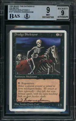 1993 MTG Unlimited #107 Drudge Skeletons Sandra Everingham Signed BGS 9 AUTO 9 - Image 1