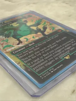 MTG Traveling Chocobo (Borderless) (Neon Ink Green) Final Fantasy Foil FIN 0551d - Image 3