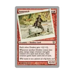 WOTC MtG Unhinged Assquatch (R) (Foil) VG - Image 1