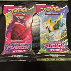 LOT OF 6 - NEW Pokemon TCG Sword & Shield Fusion Strike Sleeved Booster Packs! - Image 3