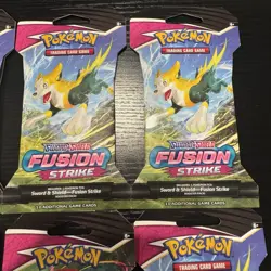 LOT OF 6 - NEW Pokemon TCG Sword & Shield Fusion Strike Sleeved Booster Packs! - Image 4