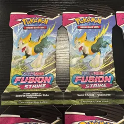 LOT OF 6 - NEW Pokemon TCG Sword & Shield Fusion Strike Sleeved Booster Packs! - Image 5