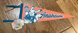 Pokemon World Championships 2025 Anaheim Pikachu Varsity Pennant Flag Banner - Image 1