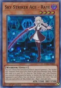 Yugioh! MP Sky Striker Ace - Raye - DASA-EN029 - Super Rare - 1st Edition Modera - Image 1