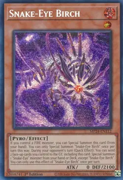 Yugioh! MP Snake-Eye Birch - MP24-EN112 - Prismatic Secret Rare - 1st Edition Mo - Image 1