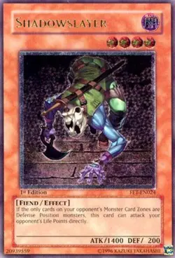 Yugioh! MP Shadowslayer - FET-EN024 - Ultimate Rare - 1st Edition Moderately Pla - Image 1