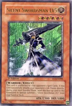Yugioh! MP Silent Swordsman LV5 - FET-EN008 - Ultimate Rare - 1st Edition Modera - Image 1