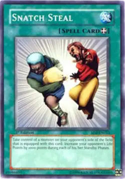 Yugioh! MP Snatch Steal - SD4-EN015 - Common - 1st Edition Moderately Played, En - Image 1