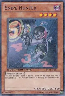 Yugioh! MP Snipe Hunter - DT04-EN051 - Common - Duel Terminal Moderately Played, - Image 1