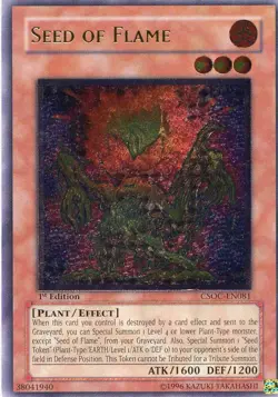 Yugioh! MP Seed of Flame - CSOC-EN081 - Ultimate Rare - Unlimited Edition Modera - Image 1