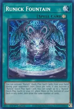 Yugioh! MP Runick Fountain - MP23-EN239 - Prismatic Secret Rare - 1st Edition Mo - Image 1