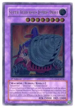 Yugioh! MP Super Vehicroid Jumbo Drill - POTD-EN036 - Ultimate Rare - 1st Editio - Image 1