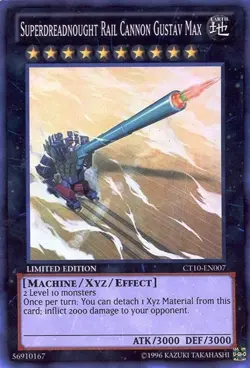 Yugioh! MP Superdreadnought Rail Cannon Gustav Max - CT10-EN007 - Super Rare - L - Image 1
