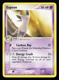 Espeon 16/100 Rare EX Battle Stadium Pokemon Card - Image 1