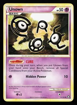 Unown 51/102 Uncommon Triumphant Pokemon Card - Image 1